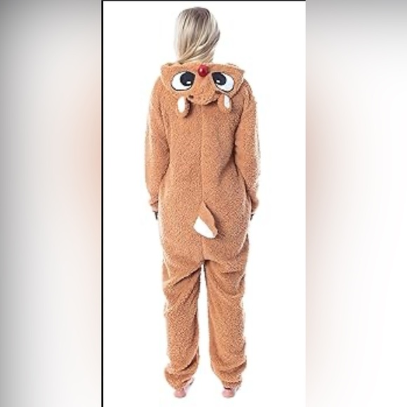 Rudolph Reindeer Onesie with Red Details - Picture 3 of 16